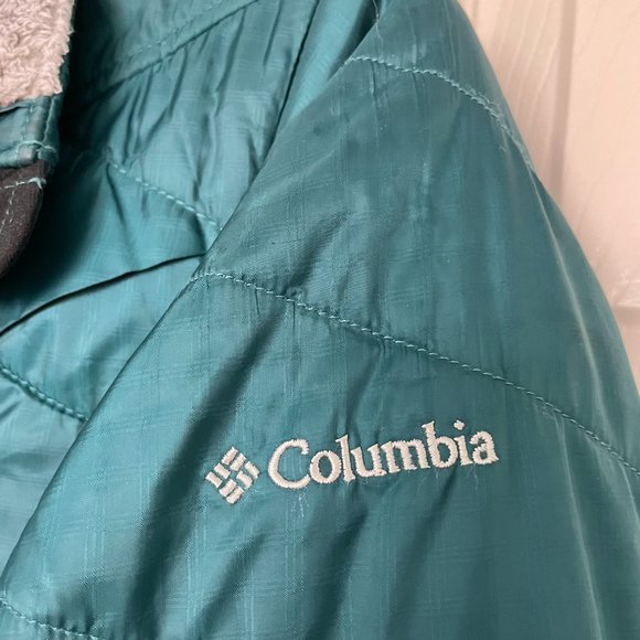 Columbia Women's Jacket L Interchange Omni-Heat Puffer Emerald Great Condition! - Picture 8 of 14
